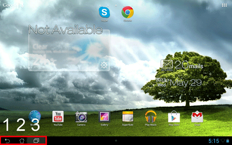 Android Tablet Home Screen